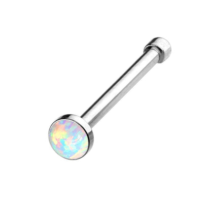 Nasen-Piercing Nasenpiercing Nose Nasenfluegel Nasenstecker Nostril Aufsatz Opal Rund Weiß Blau Grün Lila Edelstahl Chirurgenstahl 316L