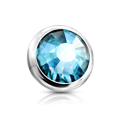 Dermalaufsatz Anchor Kristall viele Farben Größen und Stärken 316L Chirurgenstahl HautAnker Skin Diver Implantat Kugel