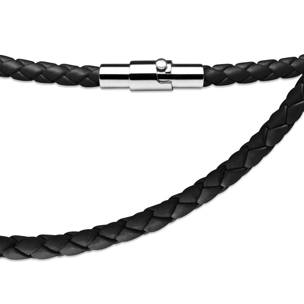 Halskette Kunstleder Blau-Schwarz Schwarz Pink Weis 508-mm Lang 3-mm Breit Herrenkette Halsschmuck Frauenketten Geflochten