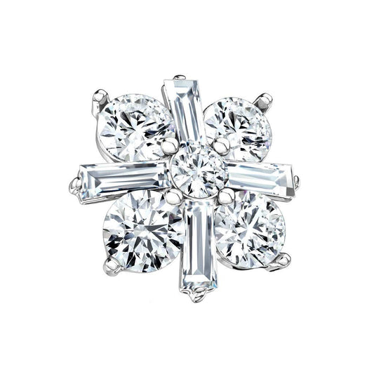 Dermal Anchor Aufsatz Hautanker Implantate Transdermal Microdermal Top Silber gold roségold Kreuz Zirkonia Clear Edelstahl Chirurgenstahl 316L