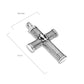 Kettenanhänger Kreuz französische Lilie Zirkonia klar 316L Chirurgenstahl Silber Halskettenanhänger Pendant Damenkettenanhänger