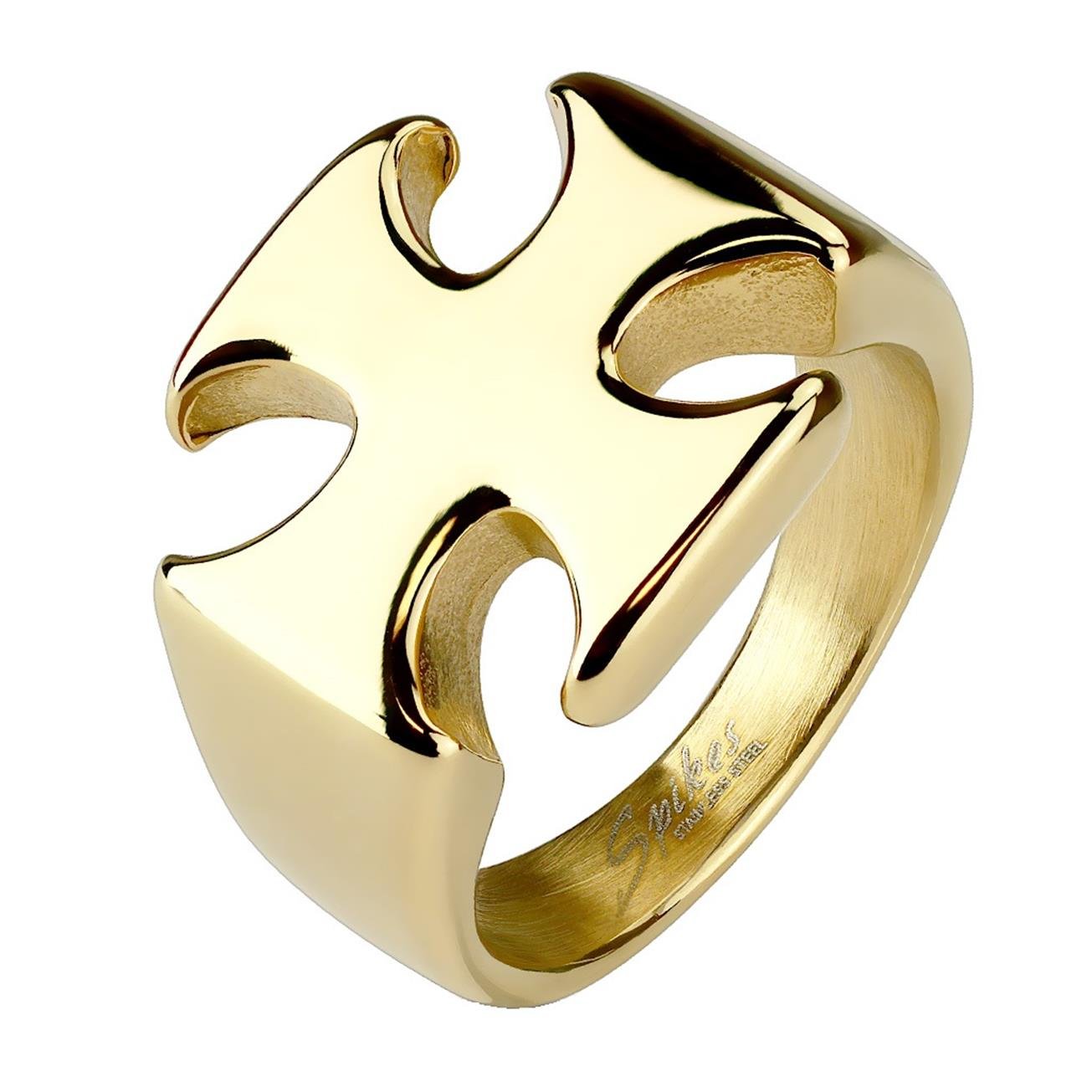 EISERNE Kreuz 18mm breit Edelstahlring Damenring Verlobungs-Ring Freundschaftsring Herrenring Partnerring schwarz Silber Gold verfügbare Ringgrößen 60 (19,0) - 72 (23,0)
