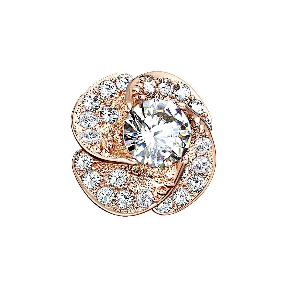 Dermal Anchor Aufsatz Hautanker Implantate Transdermal Microdermal Top Silber gold roségold Rosenblüte Zirkonia Clear Edelstahl Chirurgenstahl 316L