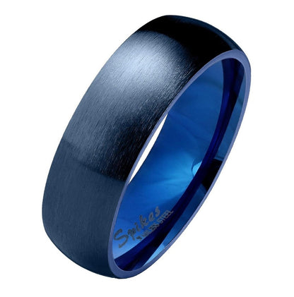 matt poliert 6mm breit Edelstahlring Freundschaftsring Herrenring Partnerring blau Gold schwarz roségold Silber verfügbare Ringgrößen 47 (15) – 69 (22)