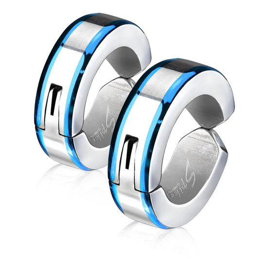 Damen 1 Paar Edelstahl Chirurgenstahl 316L Ohrklemmen mit besetzter Kante blau gelbgold schwarz roségold