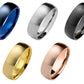 matt poliert 6mm breit Edelstahlring Freundschaftsring Herrenring Partnerring blau Gold schwarz roségold Silber verfügbare Ringgrößen 47 (15) – 69 (22)